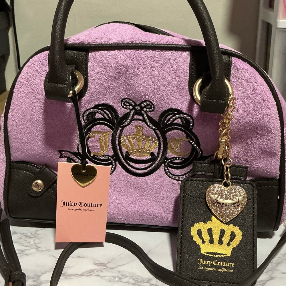 Juicy Couture Purple and Black Satchel